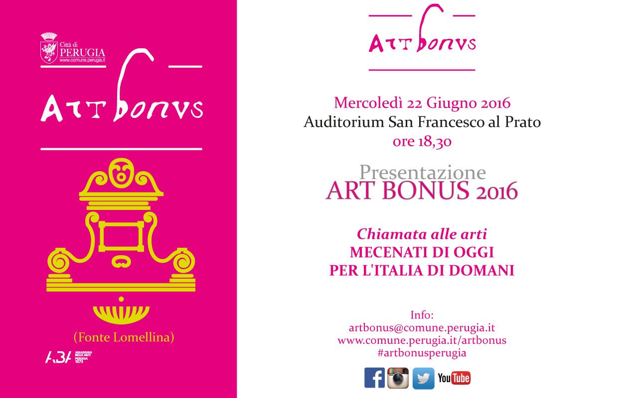 Presentazione del progetto Art Bonus 2016