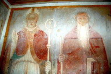 Traccia di un antico affresco nella chiesa di Sant'Angelo